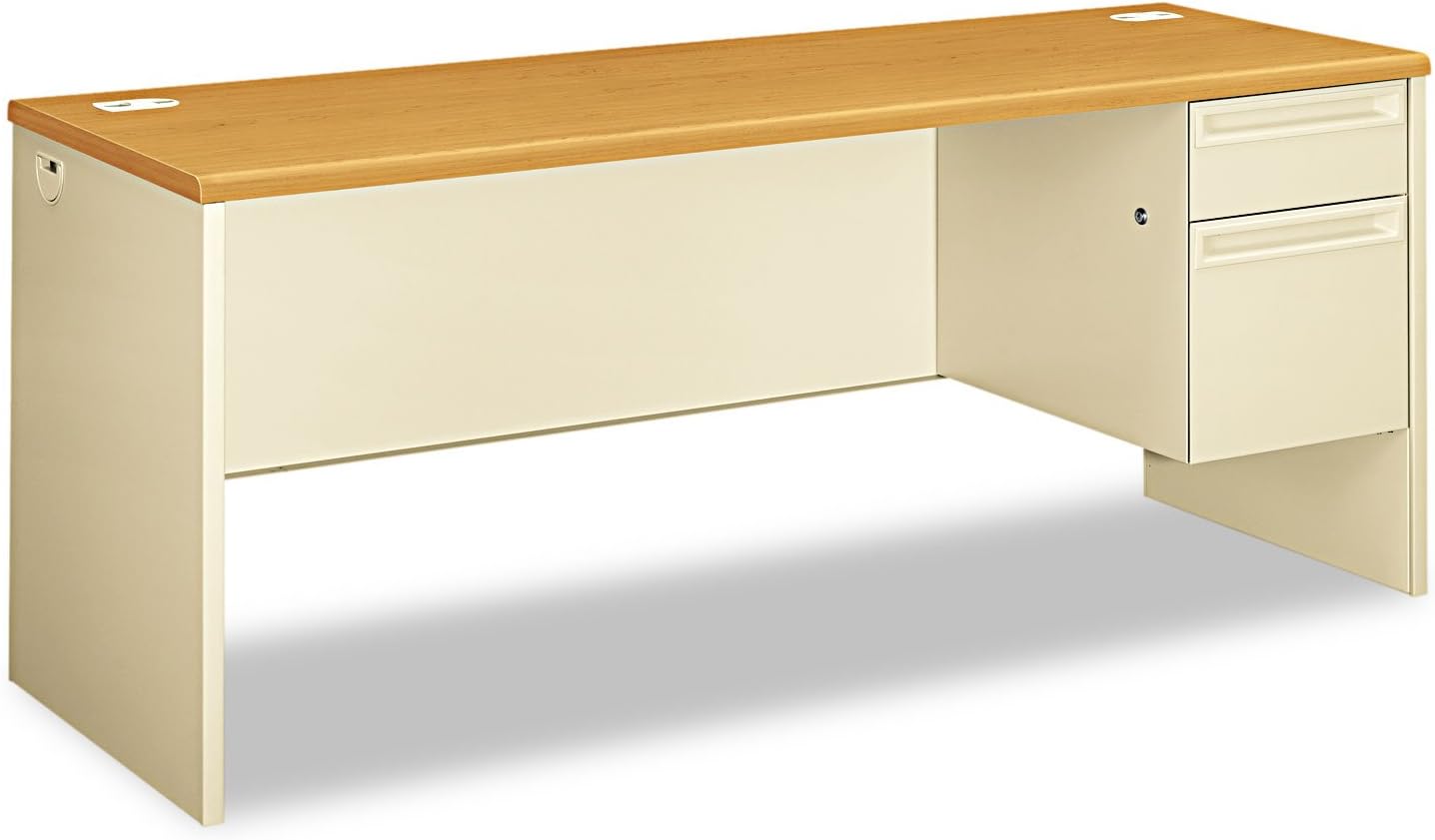 HON Credenza with Kneespace, 72 by 24 by 29-1/2-Inch, Harvest/Putty