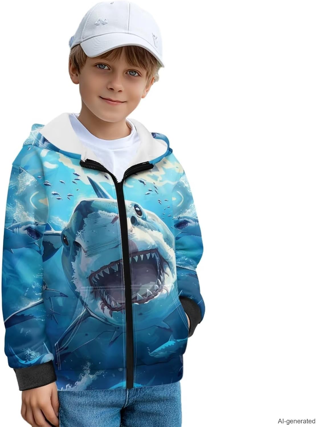 Zipper Up Hooded Sweatshirt for Boys 6-16Y Warm Fleece Lined Hoodies Long Sleeve Winter Jackets Sports Coat image 2