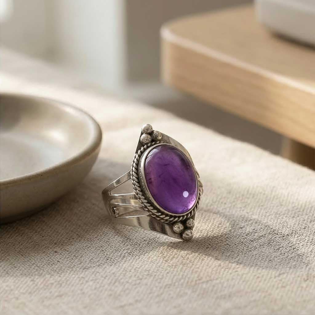 Handmade 925 Sterling Silver Plated Ring Natural Gemstone Carnelian, Rose Quartz, Tiger Eye, Crystal Oval Boho Jewelry For Women