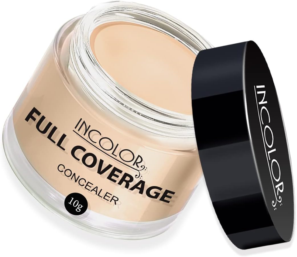 INCOLOR Long Lasting, Light Weight, Creamy & Waterproof Full Coverage Natural Face Makeup Concealer For Dark Circle and Spot Removal For Girl and Women