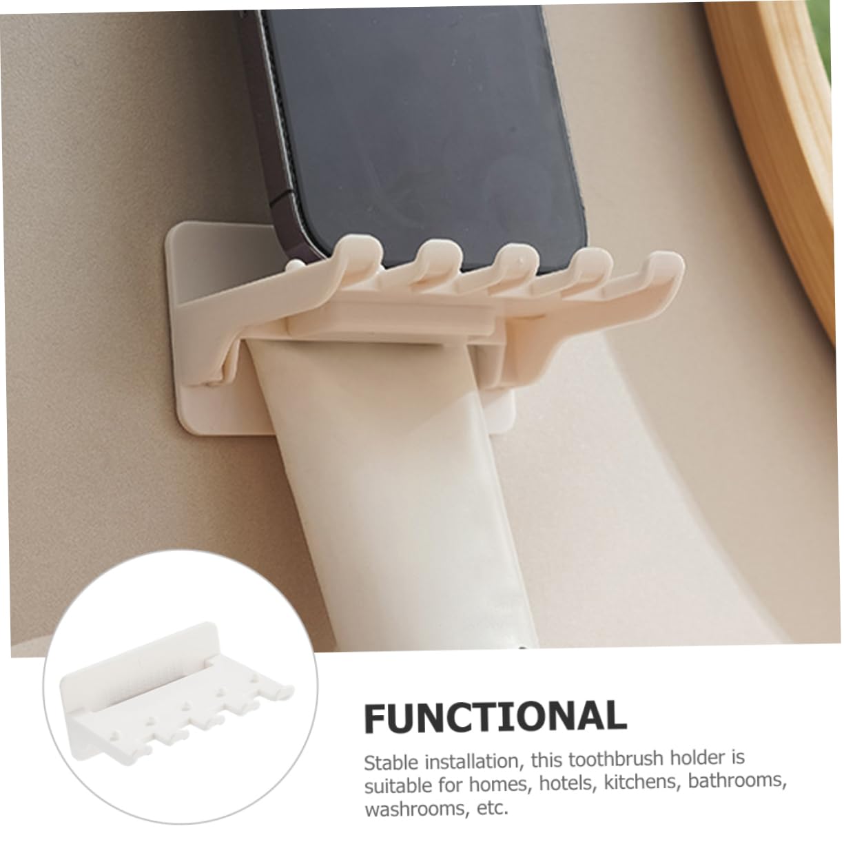 Wandmontierter Zahnbürstenhalter - Aluminium Organizer Für Badezimmer