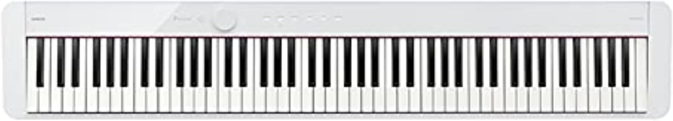 Privia PX-S1100 – 88-Key Touch-Responsive Weighted Digital Piano | Ultra-Portable | Superior Sound | German Grand Tone, Bluetooth, Casio Music Space App | Gloss White Finish