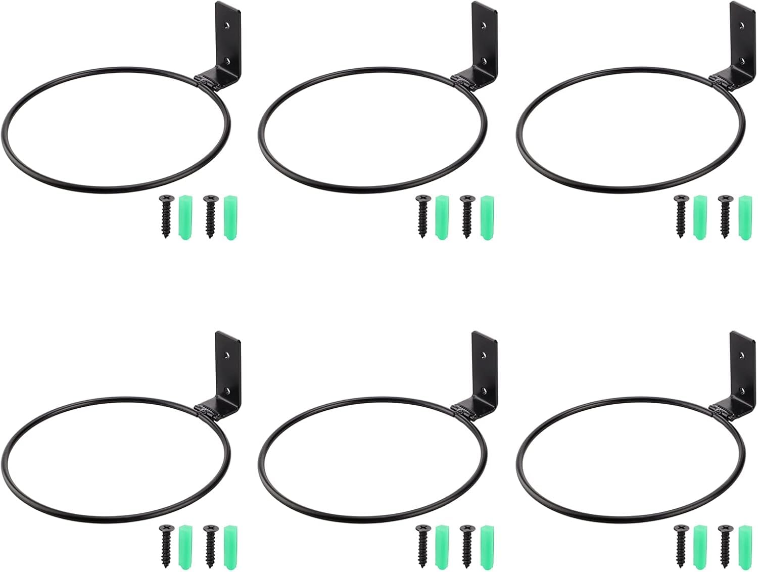Blumentopfhalter zur Wandmontage, Eisenstütze für Haus, Garten, 6-teiliges Set, 15,2 cm Topfaufhänger für Balkon, Pflanzgefäß-Aufbewahrungslösung