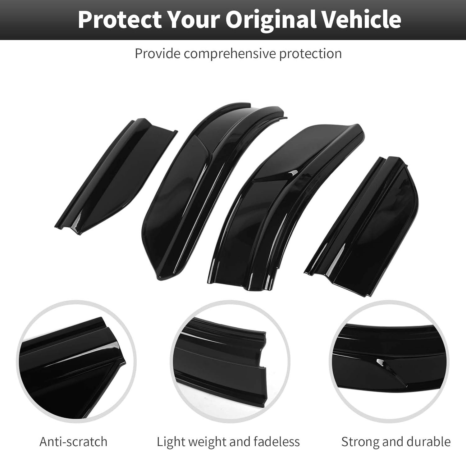 CheroCar Smoke Black Tail Light Lamp Cover Guard Trim Decor Exterior Accessories for 2021-2024 Jeep Grand Cherokee (Does Not Fit Jeep Grand Cherokee L)