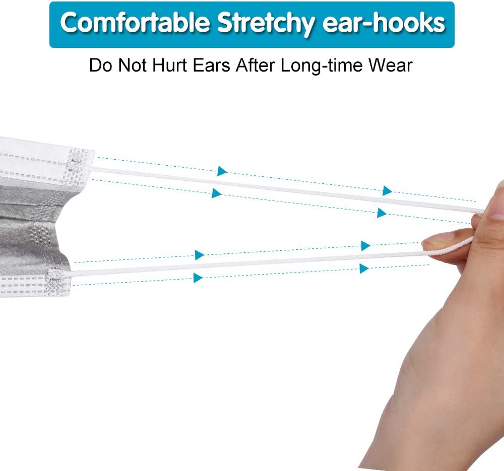 Disposable Face Masks (Gray) 25PCS