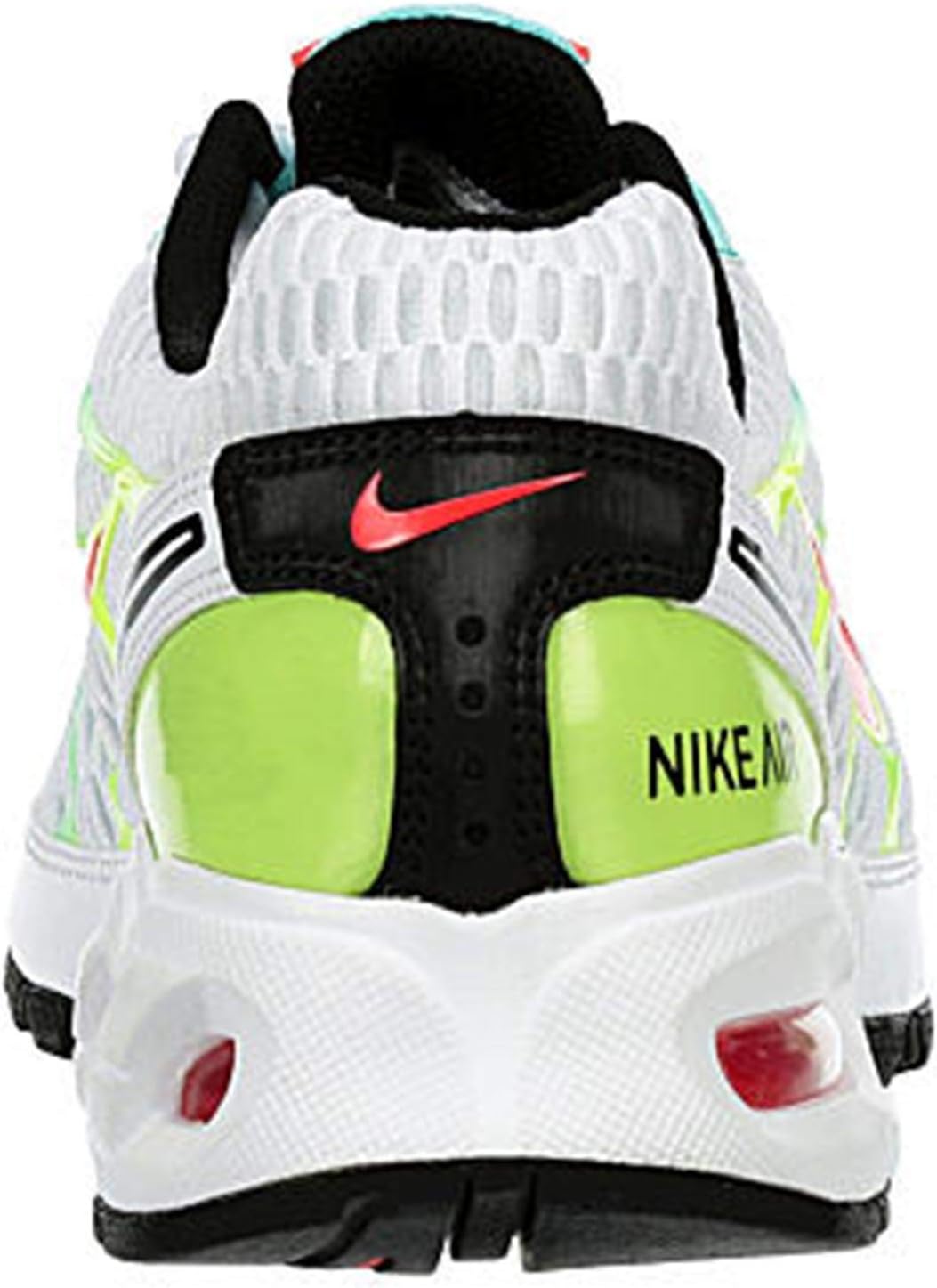 Nike Womens Air Max Torch 4 Running Shoe (9.5, White/Black-Volt-Laser Crimson)