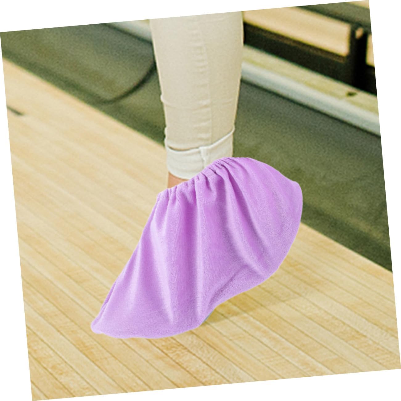 2Pairs Bowling Shoe Covers Non Slip Household Shoe Protectors Durable and Washable Bowling Equipment for Indoor Practice Adult