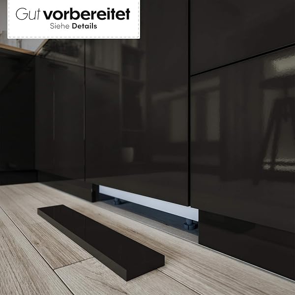 KLEMP Lave-Vaisselle Front Panneau - Façade Lave-Vaisselle - Façade Lave-Vaisselle Entièrement Intégrée nach Maß Noir - HG_037 - Façade Lave-Vaisselle Entièrement Intégrée - 5