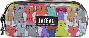 JACBAG DUAL POUCH-TWO COMPARTMENT PENBOX Yellow Cat