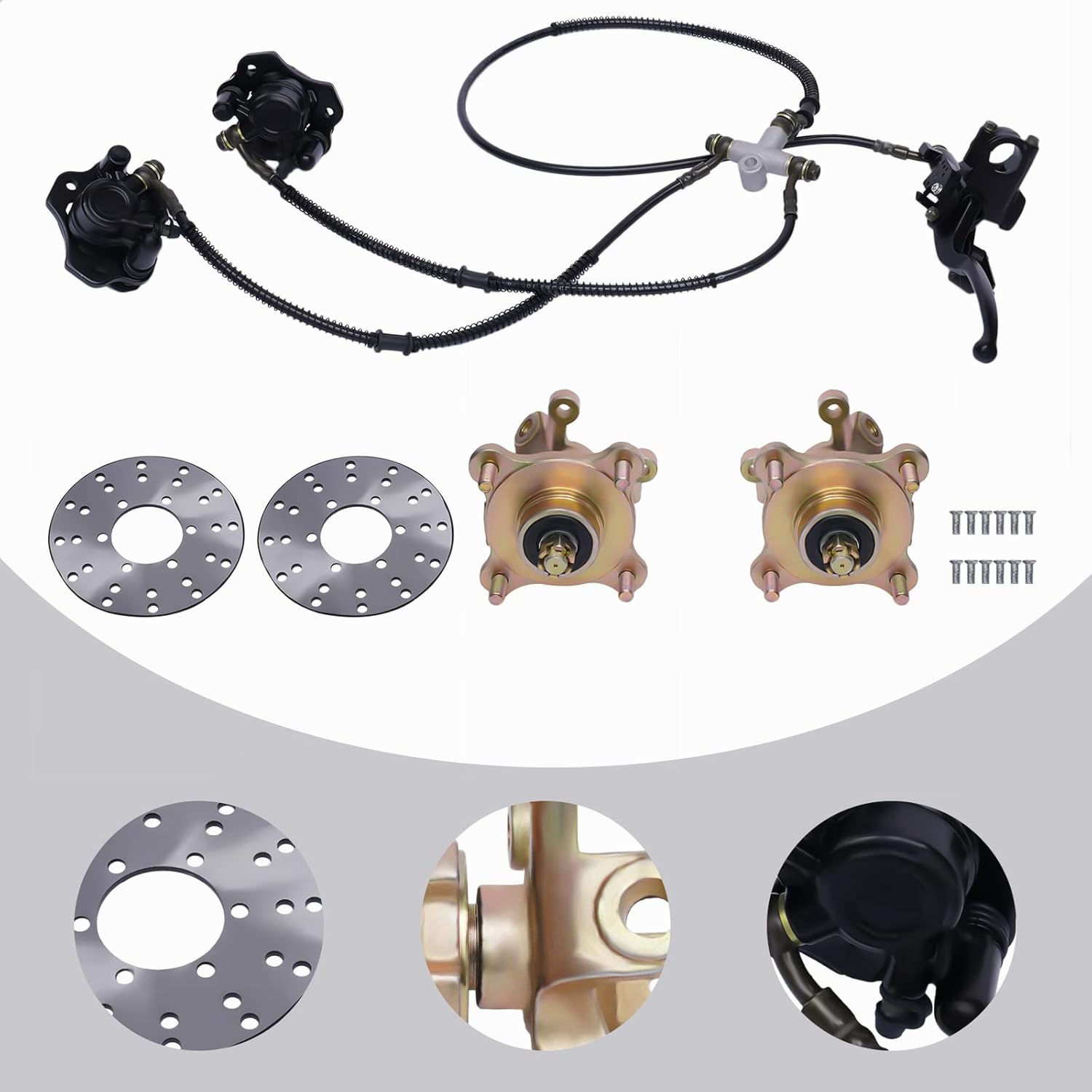 ATV Front Steering Knuckle Spindle Wheel Hub Assembly for 125cc 150cc 200cc 250cc Quad Dirt Bike Atv Buggy Motorcycle