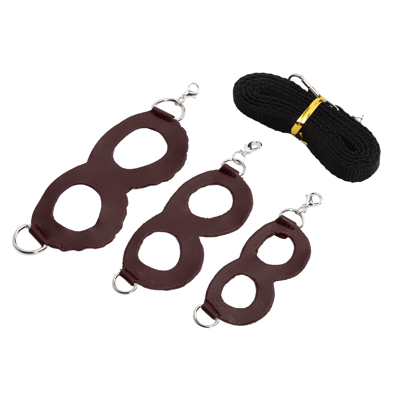 Hamster Leash Rope, Hamster Traction Rope Artificial Leather Easy To Wear Nylon Webbing with Hook for Hamster Rats(Brown)