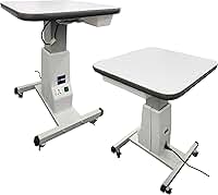 Mesa de Exame Elétrica com Rodas e Tomada – Para Equipamentos de Diagnóstico - Ideal para Equipamentos Médicos, Oftalmológicos e Ópticos (220, Volts)