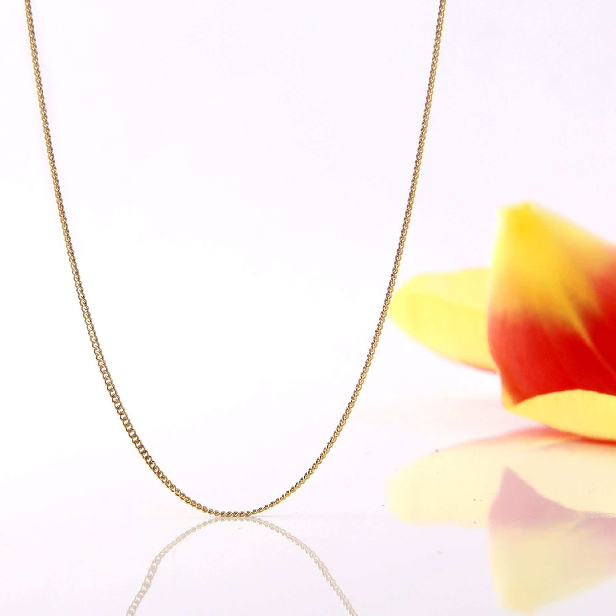 trendor Feine Panzerkette 333 Gold 0,8 mm Längen 36-60 cm 72436 | elegante goldene Kette, wunderschöne Geschenkidee, Halskette aus Echtgold