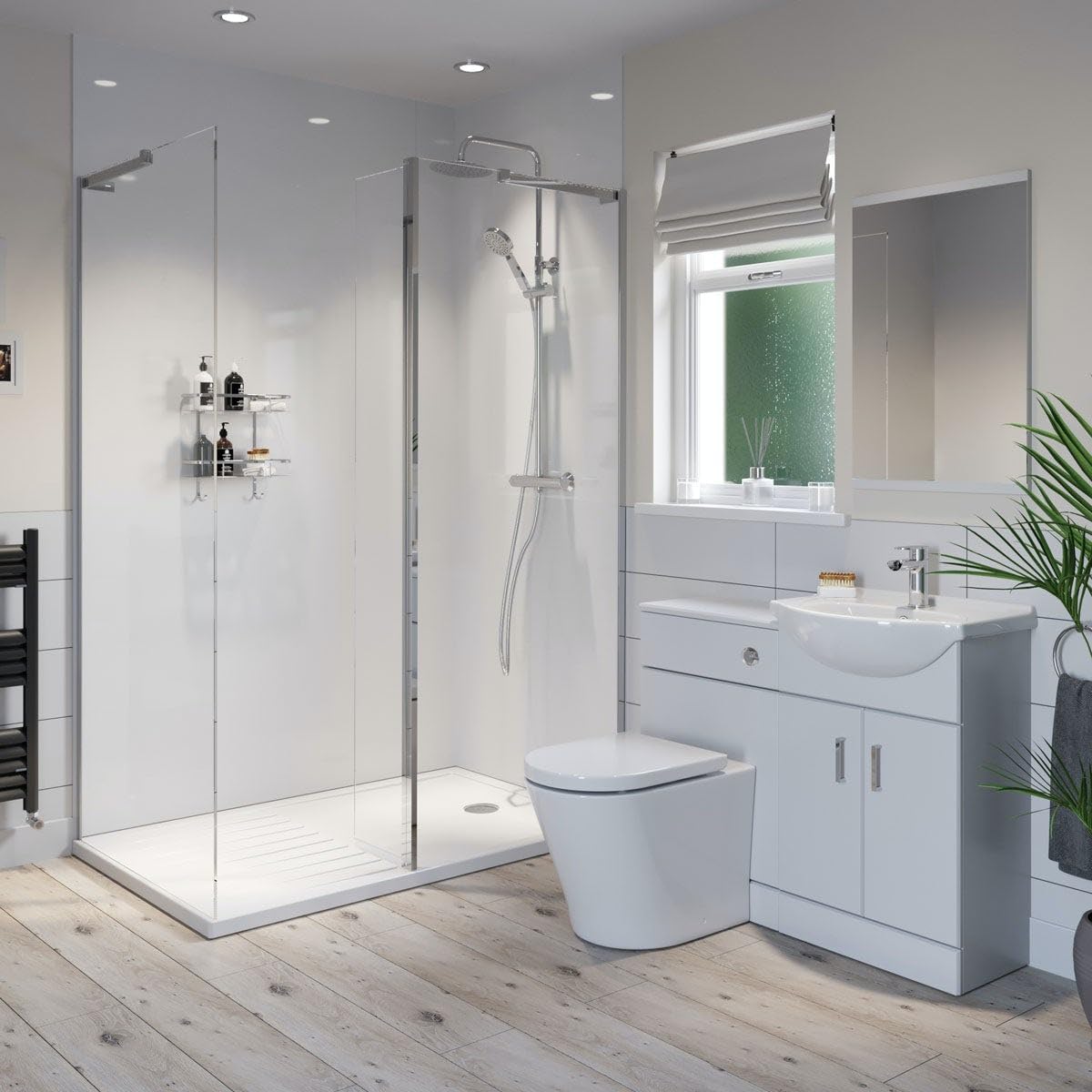Orchard Eden White ensuite Suite with 8mm Frameless Walk in Shower ...