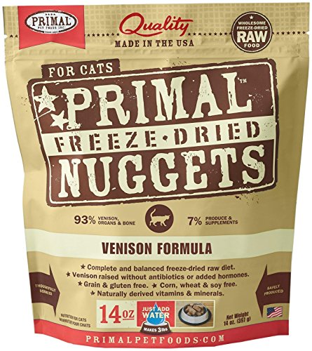 Primal Pet Foods 14 Oz Freeze Dried Venison Cat Food, Medium