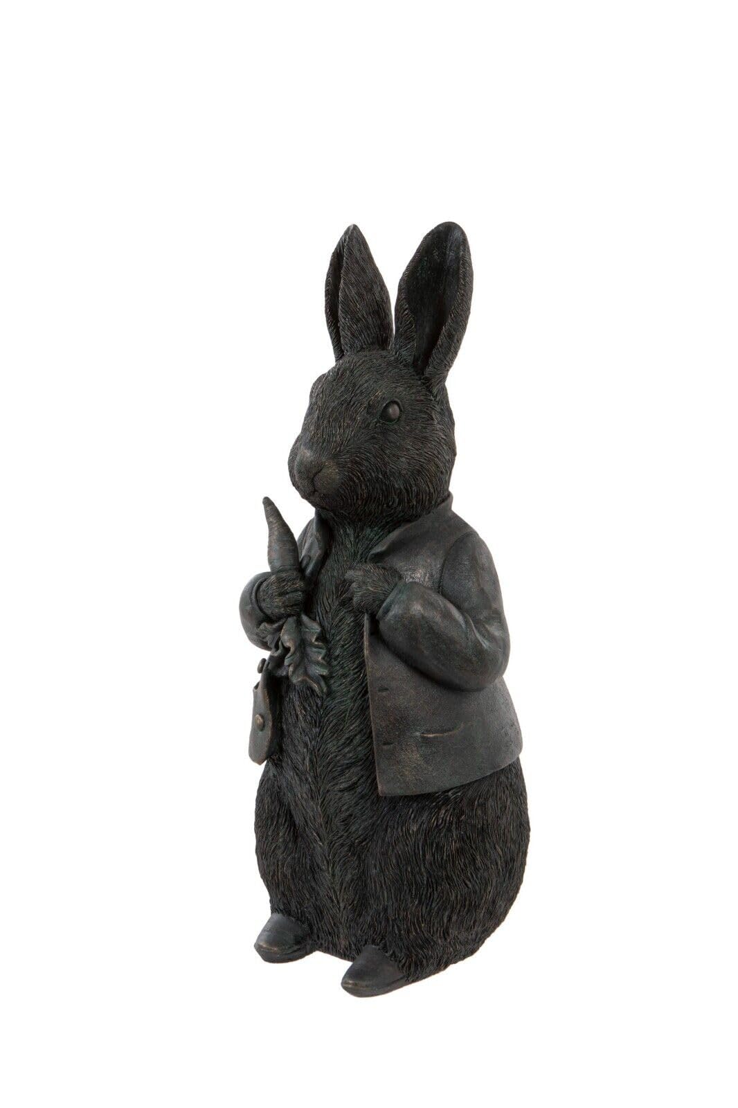 Piotruś Królik duża statuetka z żywicy, ozdoba do domowego ogrodu, dekoracja Beatrix Potter
