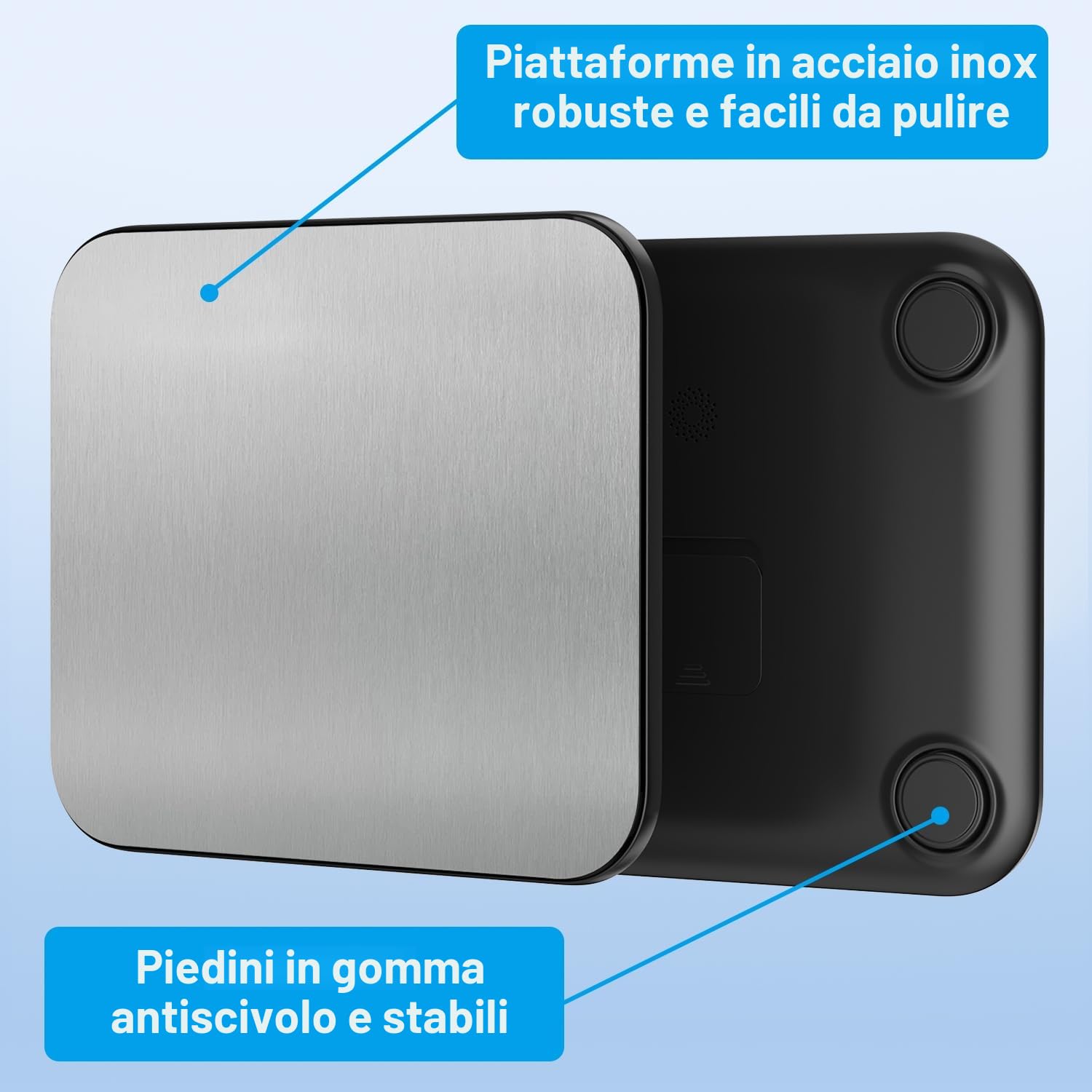 GRAM PRES Bilancia postale ad alta precisione con Hold/Tare/Pcs, 440 lbs/10 g, bilancia digitale con display LCD per pacchetti/bagagli/ufficio postale/cane, incl. batteria e cavo USB