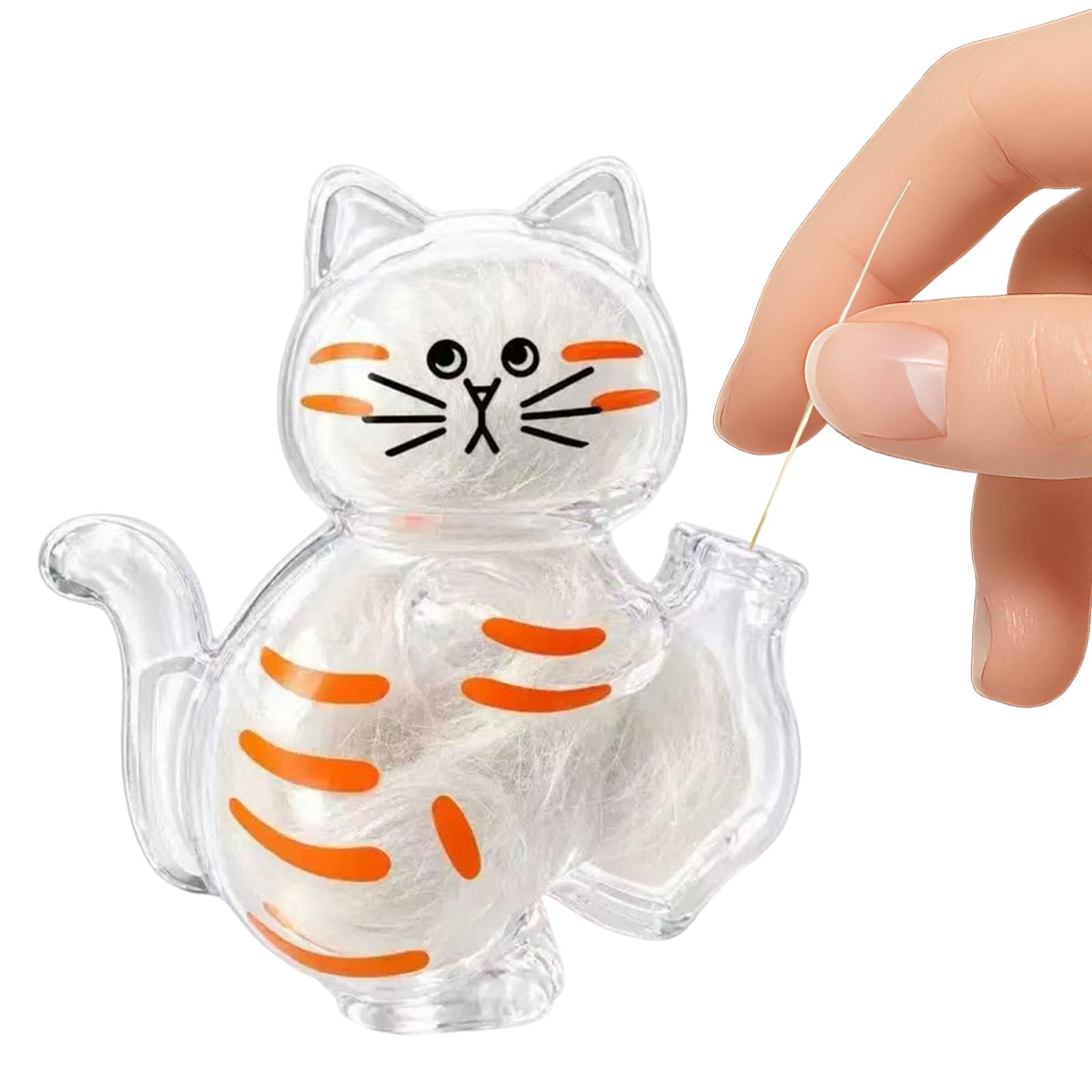 Qunzidress B Cat Whisker/Hair Keepsake Container Magnet,Clear Acrylic Pet Hair Storage Capsule,Cats Hairs Container Fridge Magnet,Memorial Pet Hairs Collector&Cute Magnetic Home Decor For Cat Lovers