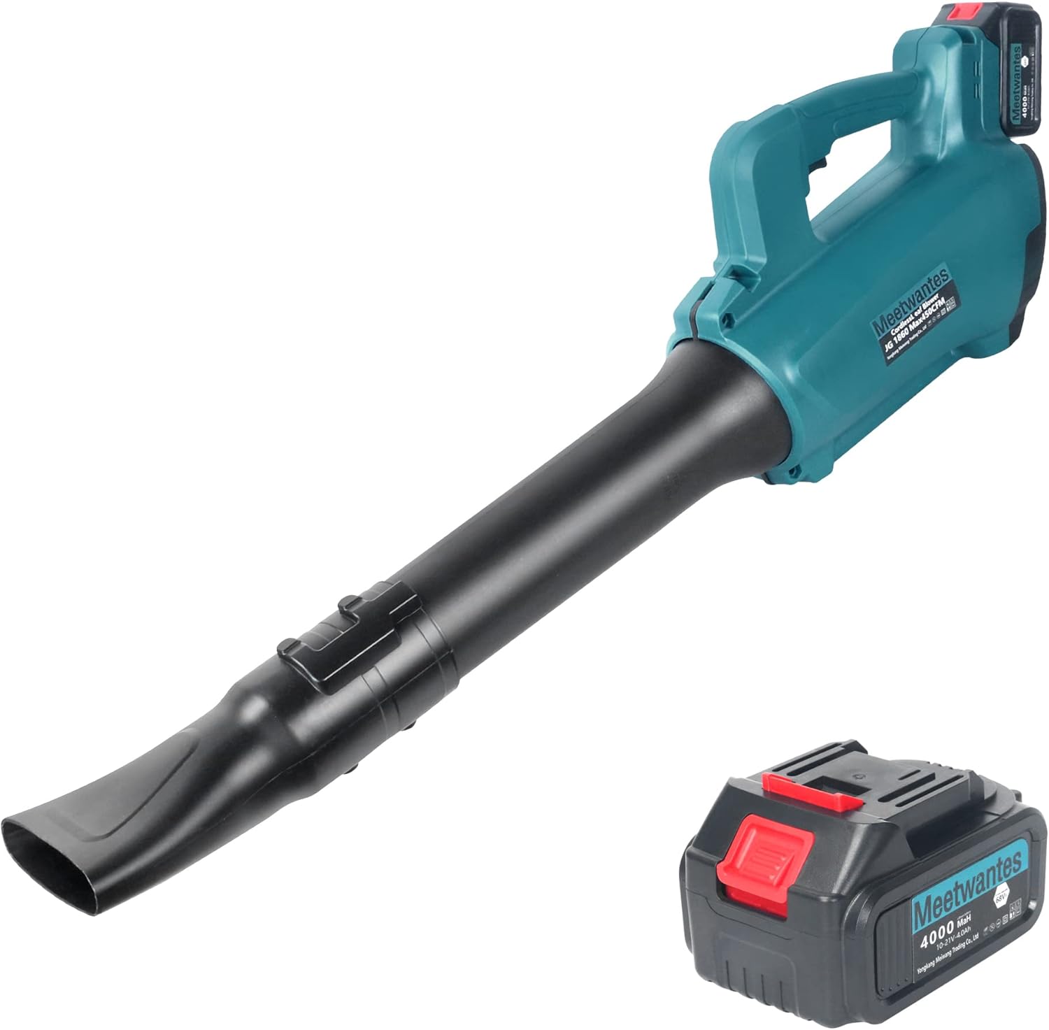 Meetwantes Cordless Leaf Blower with Battery and Charger 450CFM 120MPH Leaf Blower Cordless for Cleaning Lawn, Yard, Garage, Patio & Sidewalk