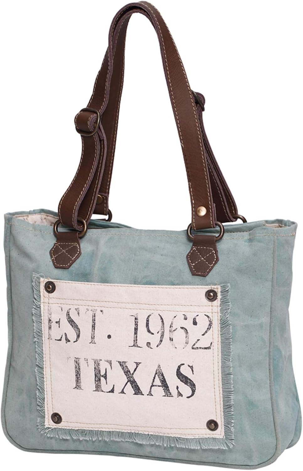 Myra Bag Vintage Purses for Women - Canvas Womens Western Purse with Genuine Leather Detailing and American Vintage Design