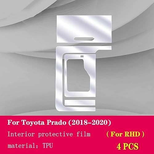 Miniatura 2 de LAVIYE Consola central interior del coche Traje invisible TPU Película Protectora, para Toyota Prado 2018-2023