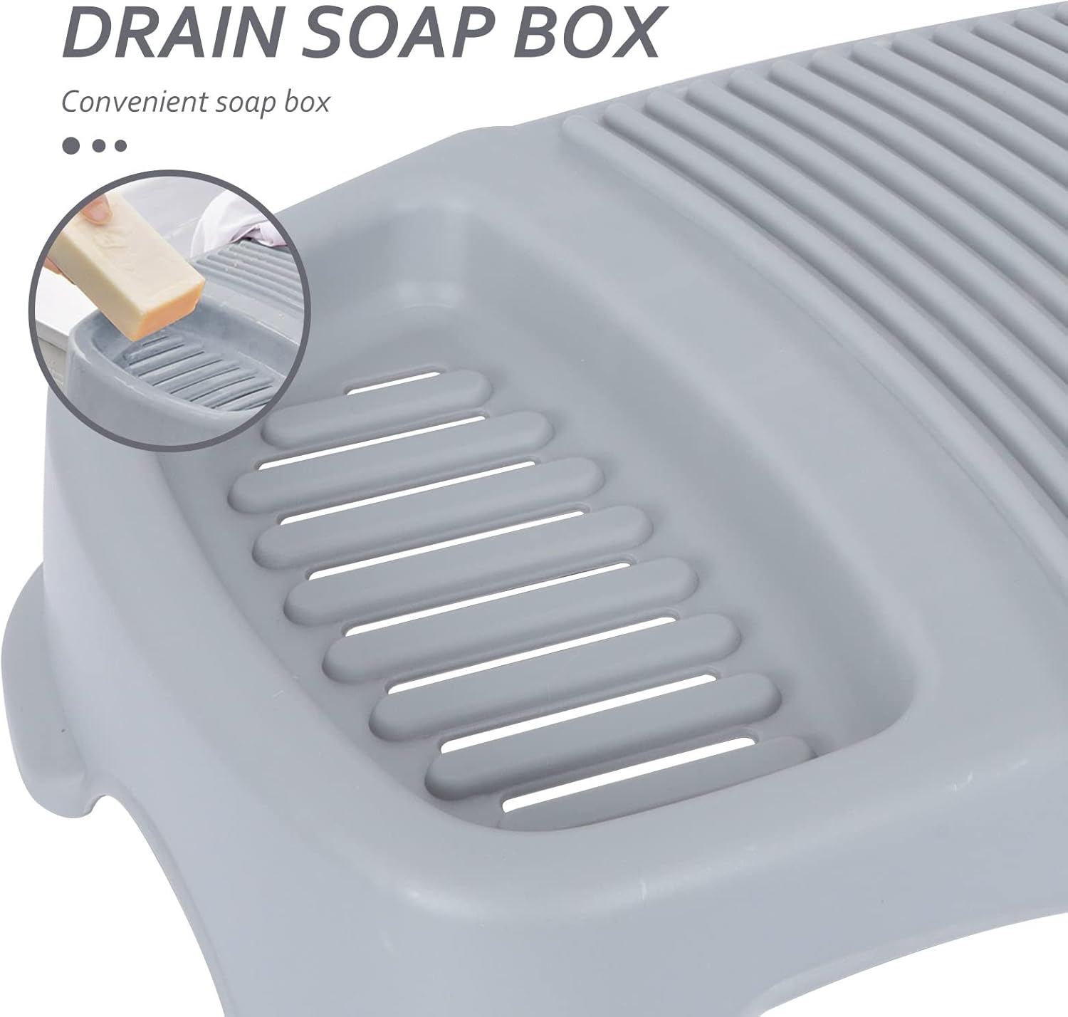 Washboard Washboard washbasin laundry small basin washboard wash mini household Japanese style, Gray