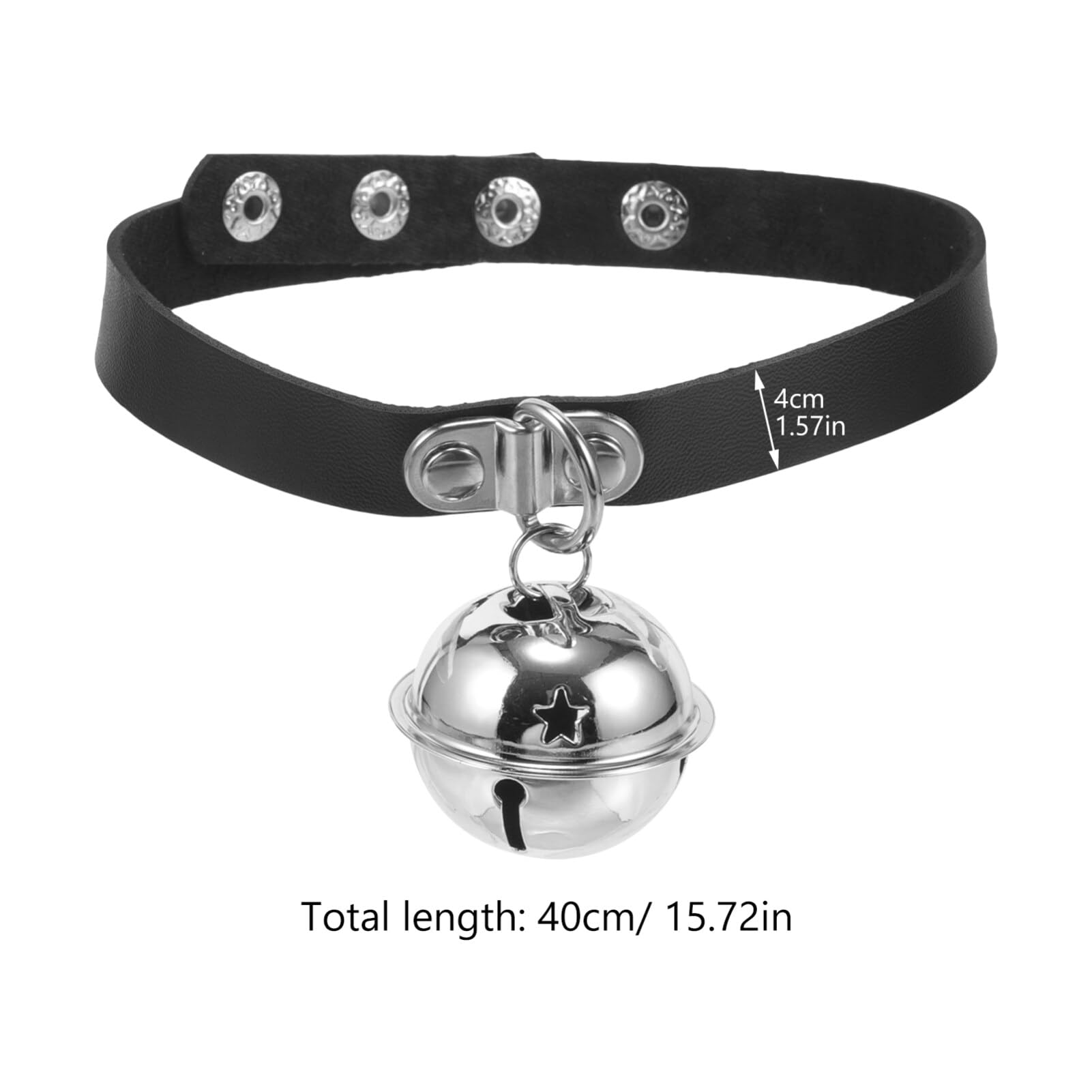 Housoutil Collier Ajustable pour Chien avec Cloche Collier PU Cuir pour Animaux De Compagnie Accessoire Confortable pour Chiens Et Chats