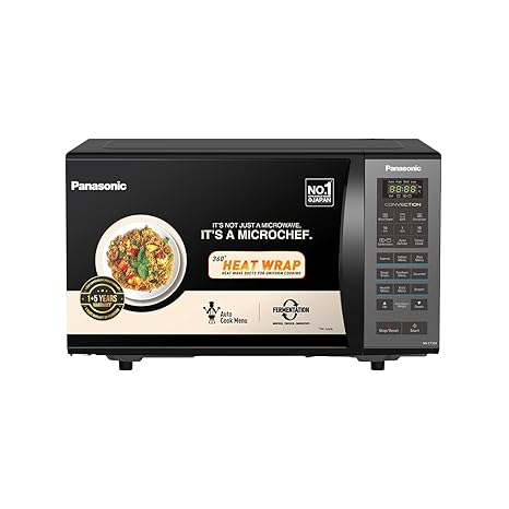 Panasonic 23L Convection Microwave Oven(NN-CT353BFDG,Black Mirror, 360 degree Heat Wrap, Magic Grill)
