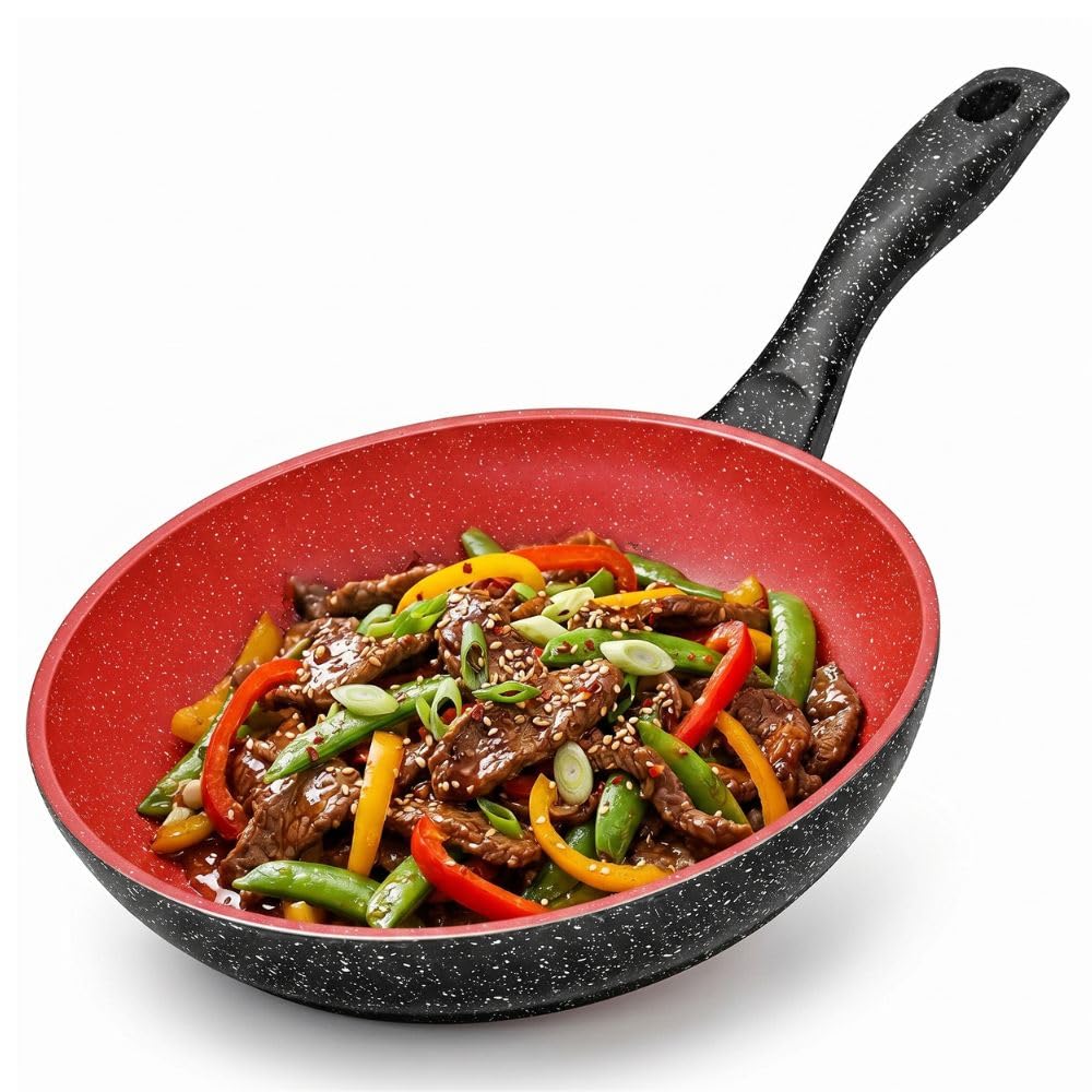Frigideira Antiaderente 26cm Black Red Max Chef – Alumínio com Revestimento Cerâmico,