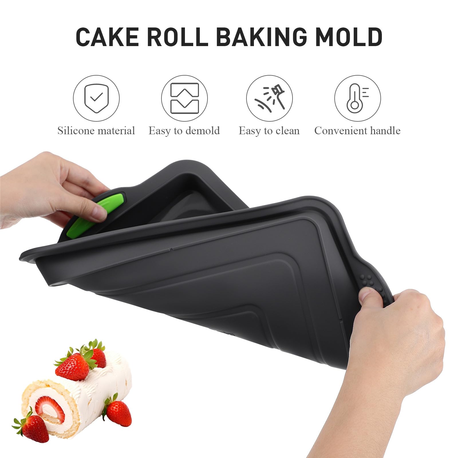 LALAFINA Quadratische Silikon-backform, Hitzebeständig, Antihaftbeschichtet, Ideal für Brownies, Kuchen, Brot, Torten Und Lasagne
