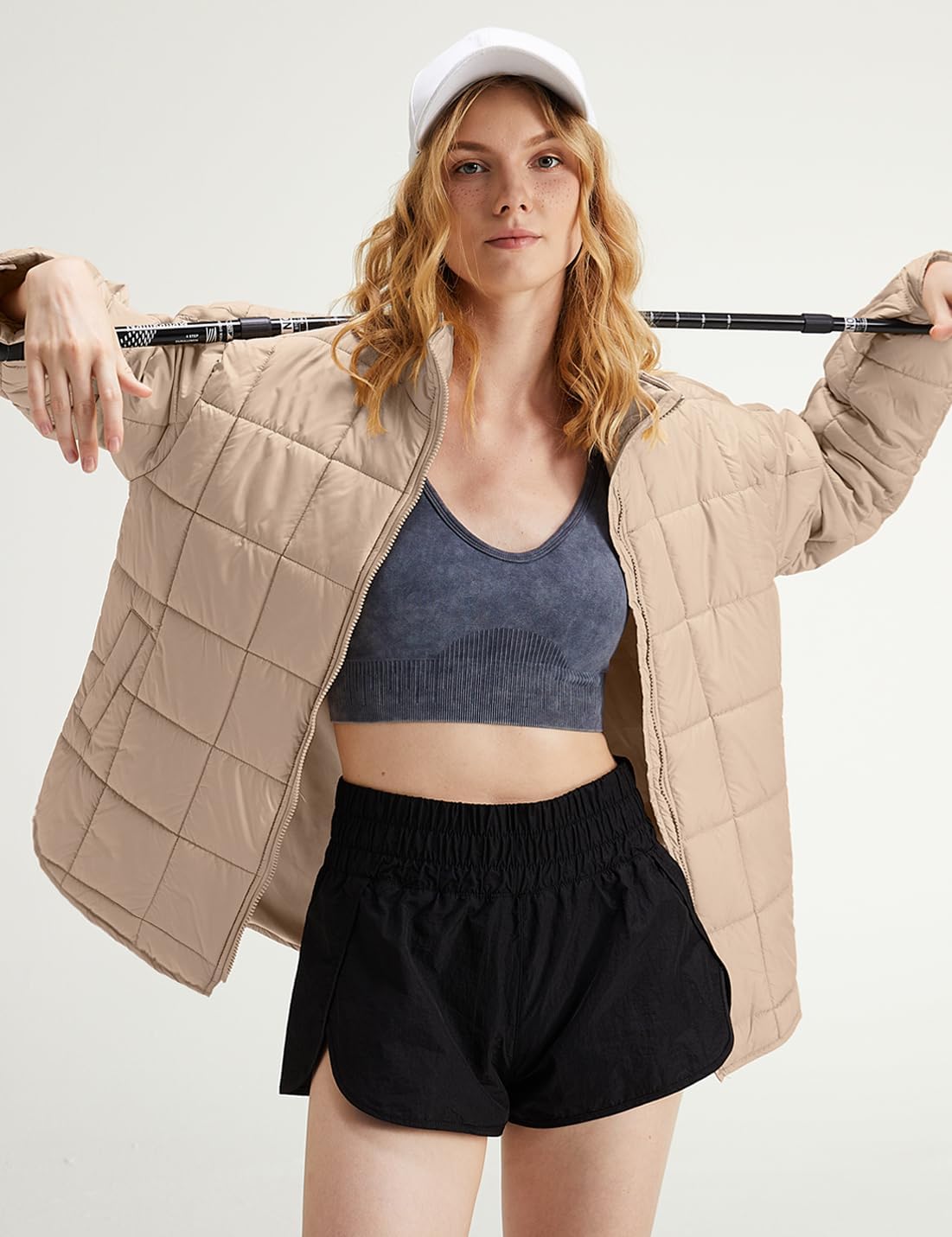 Gacaky Women's Baggy Lightweight Zip Puffer Jacket Warm Winter Down Coat with Pockets - Image 4