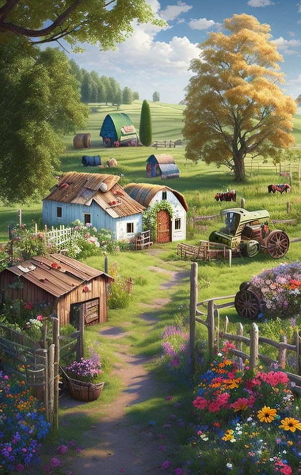 Art mural de ferme avec ces affiches sur toile SERENDIPITP 58x90 cm pour salon