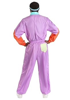 Amazon.com: Retro 80s Purple Tracksuit Costume for Men