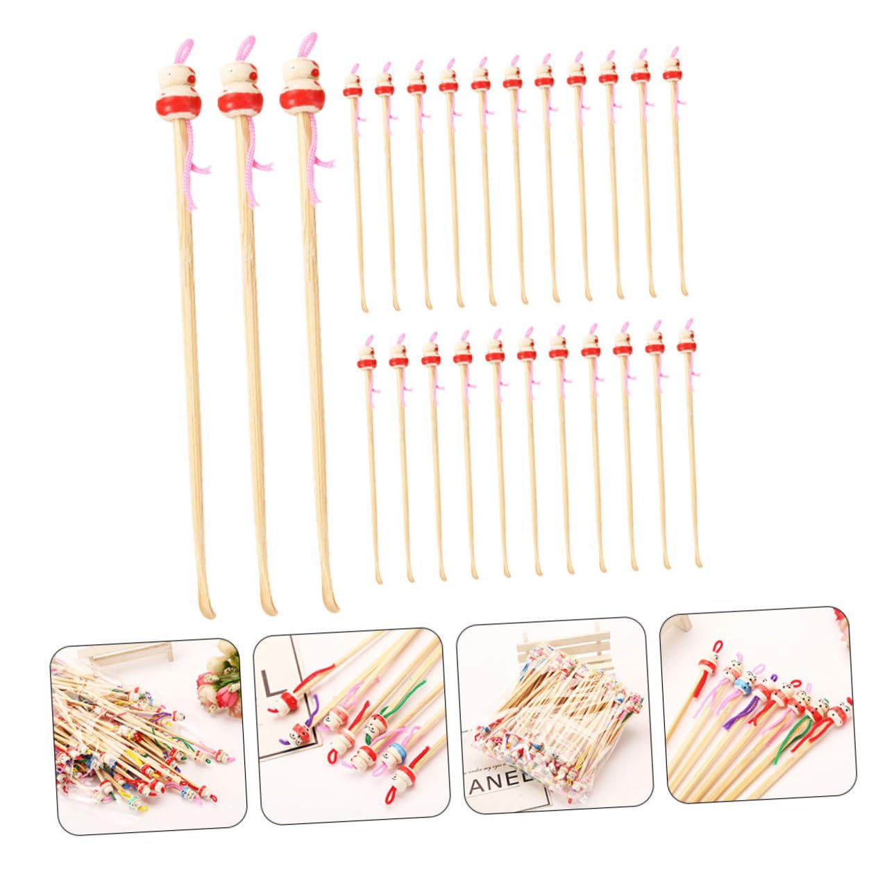 500piezas Cucharas De Cera Para Oídos De Colgantes De Limpieza De Cerumen Utensilios Color Aleatorio