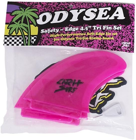 Catch Surf Odysea Safety Edge Tri Fin Set, Hot Pink, One Size