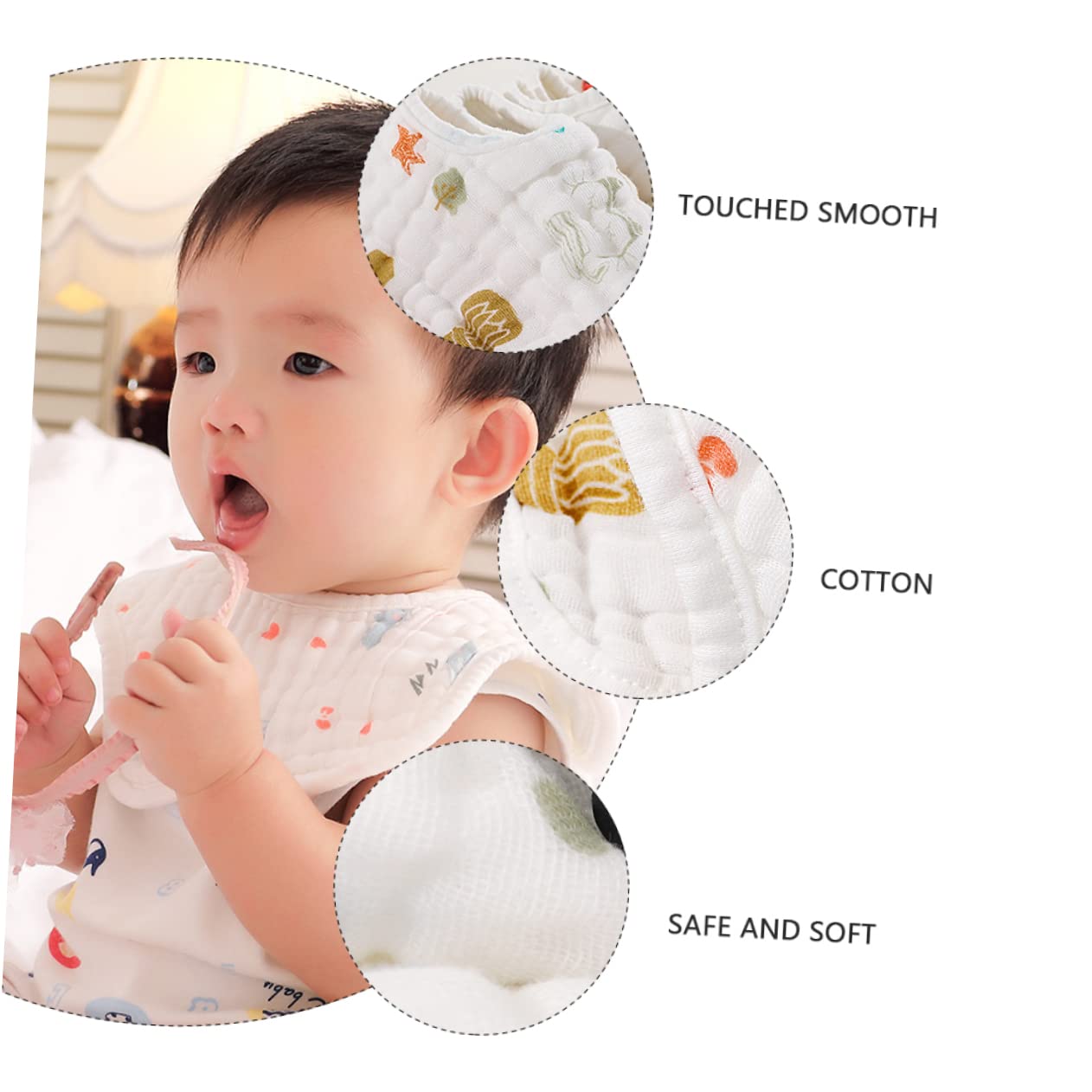 Toyvian 12 Pz Bavaglini pettorali bavaglino neonato in cotone panno per il ruttino del neonato bavaglino per il pranzo in bava di cotone Semplice bambino che fa i primi passi