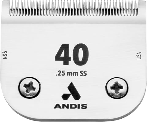Andis CeramicEdge Karbonla Aşılanmış Çelik Pet Kesme Bıçağı, Boyut-40SS, 1/100-İnç Kesim Uzunluğu (64350)