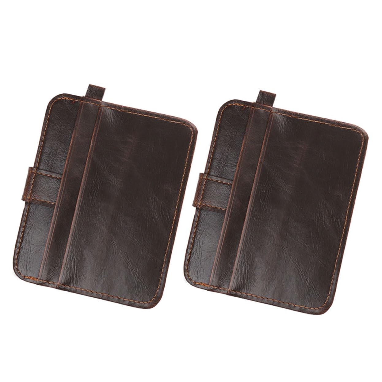 WOFASHPURET 2Pcs Men's Credit Card Multi Layer PU Organizer for of Business Cards and Essentials Lightweight and Durable Pocket Card Holder