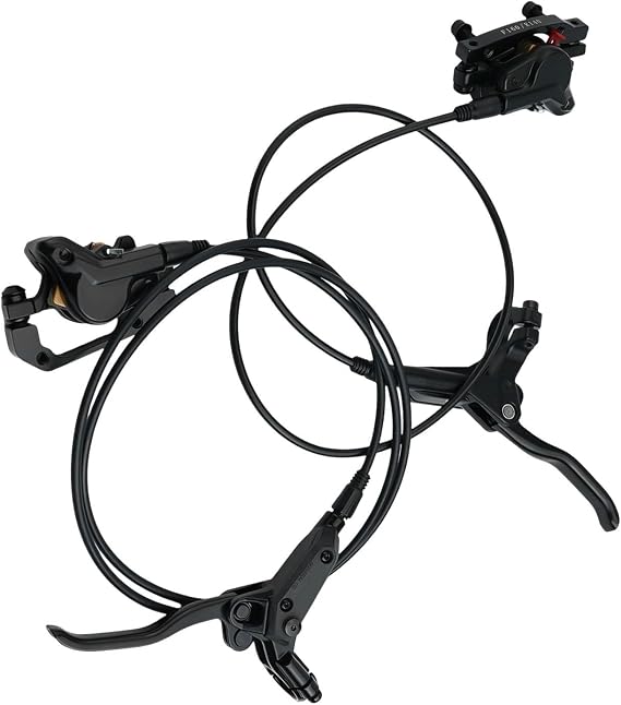 Mountain Bike Hydraulic Disc Brake Set, Left and Right with Aluminum Alloy Levers Calipers, 850mm Front 1450mm Rear Oil Pipe, for MTB Cycling