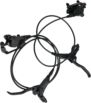 Mountain Bike Hydraulic Disc Brake Set, Left and Right with Aluminum Alloy Levers Calipers, 850mm Front 1450mm Rear Oil Pipe, for MTB Cycling