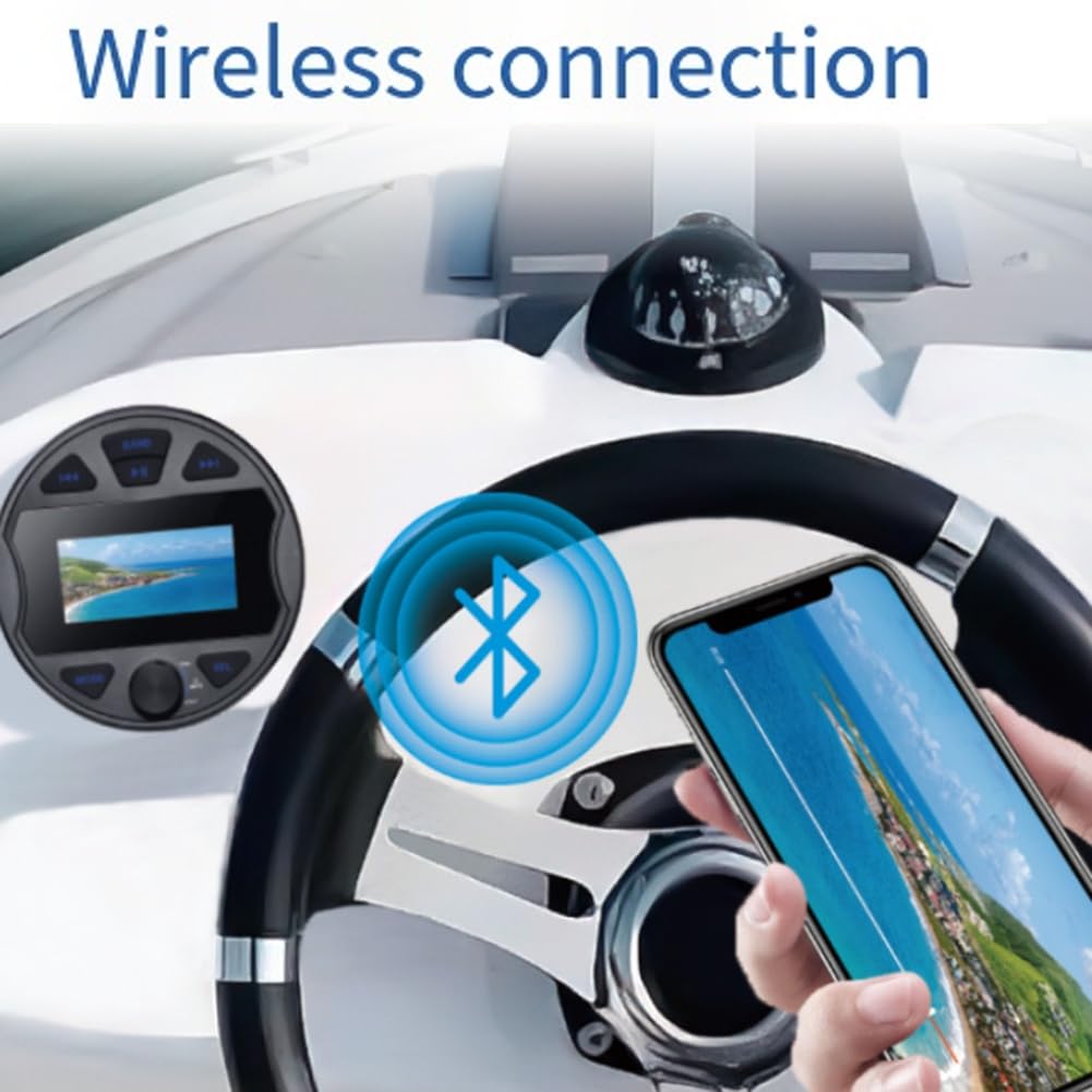 Stereo Marine Radio Łódź Radio MP3 Media Player Bluetooth AUX USB Wodoodporna konstrukcja dla ATV UTV SPA RZR FM AM