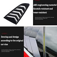 Vista 3 de Persianas laterales de ABS para ventana trasera de aire, para Ford Mustang 2015, 2016, 2017, 2018, 2019, 2020, 2021, 2022 (negro brillante)