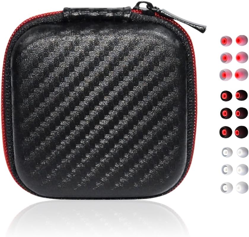 in Ear Monitor Case, Portable Earbud Hard Case, Waterproof Earphone Storage Box, Travel Carrying Case for QKZ/KZ,Fit for Earbud and IEM Cables