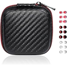 in Ear Monitor Case, Portable Earbud Hard Case, Waterproof Earphone Storage Box, Travel Carrying Case for QKZ/KZ,Fit for Earbud and IEM Cables