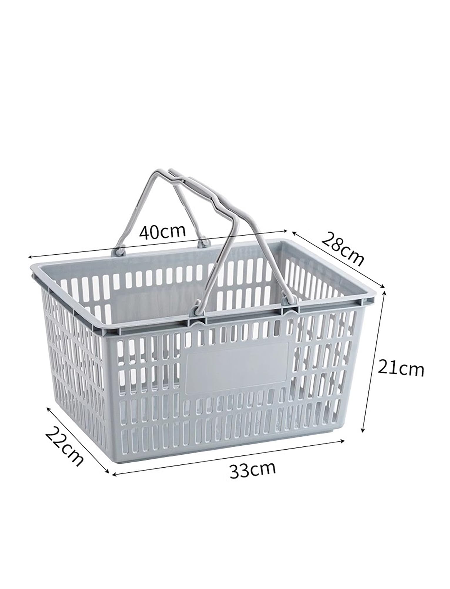 Cestini pieghevoli in plastica, confezione da 8 cestini resistenti con manici per generi alimentari, lavanderia, organizzazione della casa