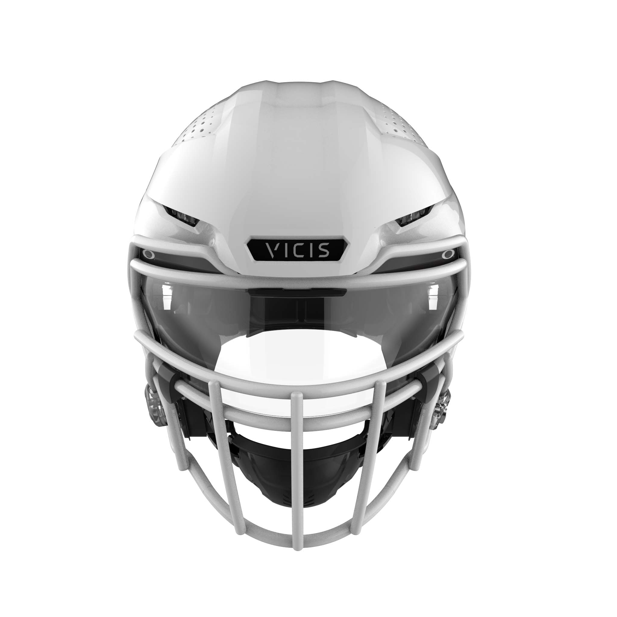 VICIS ZERO2 Trench Elite Football Helmet, SC-223 Facemask Attached, White, Large