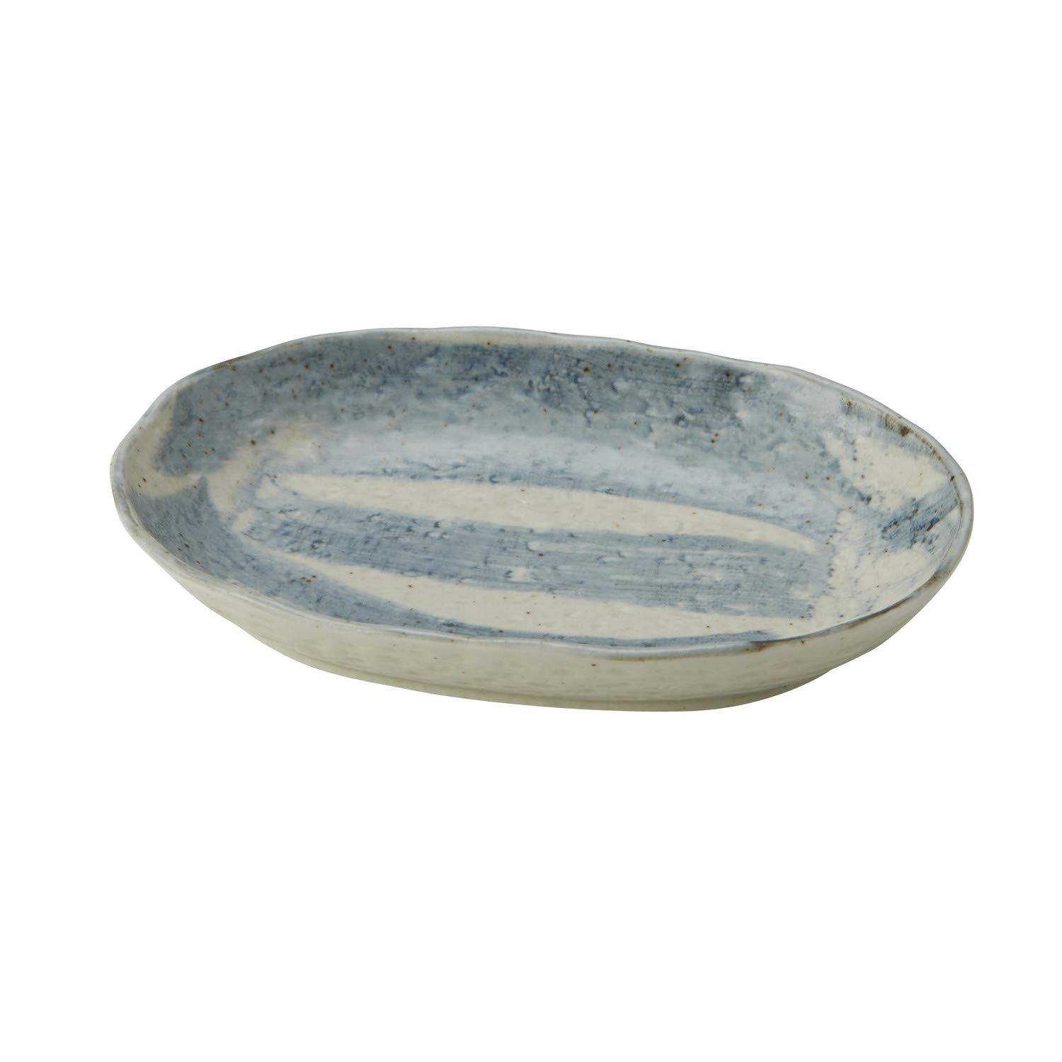 TAMAKI T-918821 Curry Plate, Brushed, Diameter 9.1 x Depth 6.5 x Height 1.4 inches (23 x 16.5 x 3.5 cm), Microwave and Dishwasher Safe, Made in Japan