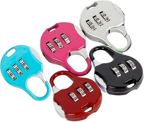 Miniatura 6 de Candado de combinación de viaje de 3 dígitos de aleación de zinc, pequeño candado de combinación segura para maleta, maleta, maletín, bolsa de