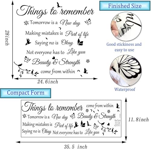 Miniatura 6 de Adhesivos de pared adhesivos de pared, calcomanías de pared Cosas para recordar, decoración de pared, decoración de pared, decoración del hogar,