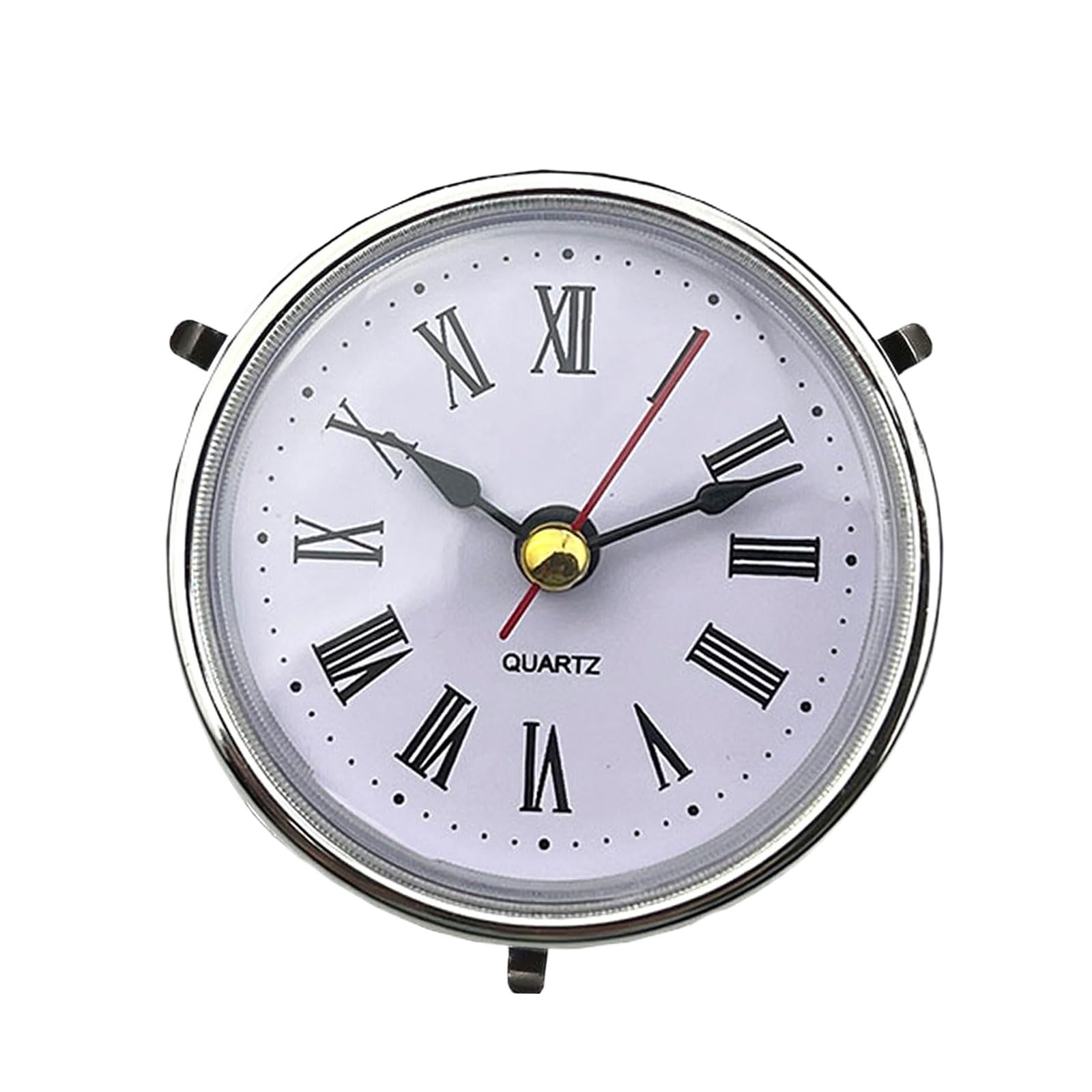 FackLOxc Minis Clock Insert 2.56Inch Quartzs Movement Miniature Face Insert Round Clocks Head Inserts Arabic/Roman Numerals Miniature